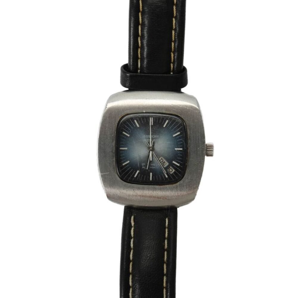 Ricoh Japan Mens Vintage Stainless Steel Atlas TV Automatic Watch 37mm